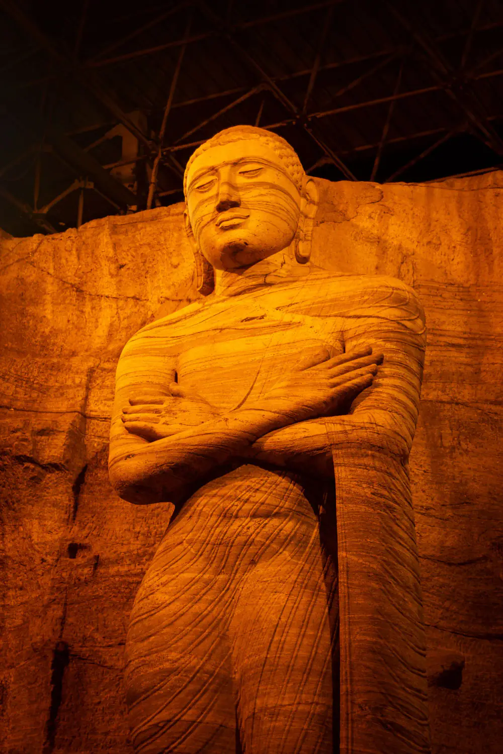 The rock-cut reclining Buddha at Gal Vihara, Polonnaruwa.